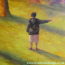 Load image into Gallery viewer, Robert Maclaurin Oil on Canvas Man in a Forest. Scottish Art
