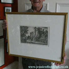 Load image into Gallery viewer, Antique Scottish Etching. John Clerk of Eldin Craigmillar Carse 1776 Framed
