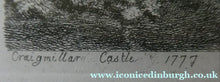 Load image into Gallery viewer, Antique Scottish Etching. John Clerk of Eldin Craigmillar Carse 1776 Framed
