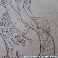 Load image into Gallery viewer, Sir Joseph Noel Paton Pen and Ink Drawing. Medieval Subject for Illustration
