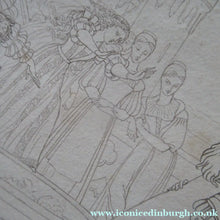 Load image into Gallery viewer, Sir Joseph Noel Paton Pen and Ink Drawing. Medieval Subject for Illustration
