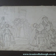 Load image into Gallery viewer, Sir Joseph Noel Paton Pen and Ink Drawing. Medieval Subject for Illustration
