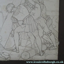 Load image into Gallery viewer, Sir Joseph Noel Paton Pen and Ink Drawing. Medieval Subject for Illustration
