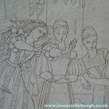 Load image into Gallery viewer, Sir Joseph Noel Paton Pen and Ink Drawing. Medieval Subject for Illustration
