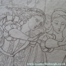 Load image into Gallery viewer, Sir Joseph Noel Paton Pen and Ink Drawing. Medieval Subject for Illustration
