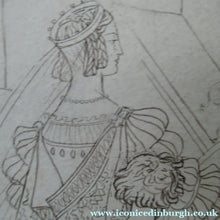Load image into Gallery viewer, Sir Joseph Noel Paton Pen and Ink Drawing. Medieval Subject for Illustration
