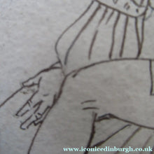 Load image into Gallery viewer, Sir Joseph Noel Paton Pen and Ink Drawing. Medieval Subject for Illustration
