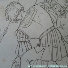 Load image into Gallery viewer, Sir Joseph Noel Paton Pen and Ink Drawing. Medieval Subject for Illustration
