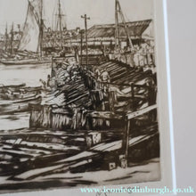 Load image into Gallery viewer, SCOTTISH ART. Sir Muirhead Bone (1876 - 1953). Autumn Breeze, Lowestoft. Pencil signed etching. Dated 1934
