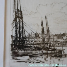 Load image into Gallery viewer, SCOTTISH ART. Sir Muirhead Bone (1876 - 1953). Autumn Breeze, Lowestoft. Pencil signed etching. Dated 1934
