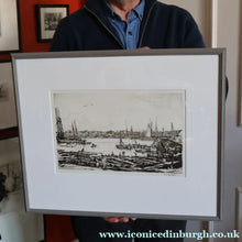 Load image into Gallery viewer, SCOTTISH ART. Sir Muirhead Bone (1876 - 1953). Autumn Breeze, Lowestoft. Pencil signed etching. Dated 1934
