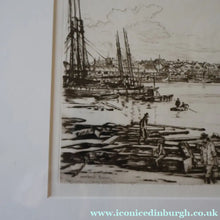 Load image into Gallery viewer, SCOTTISH ART. Sir Muirhead Bone (1876 - 1953). Autumn Breeze, Lowestoft. Pencil signed etching. Dated 1934
