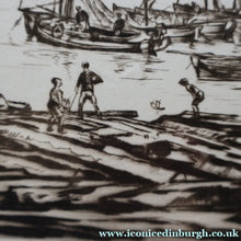 Load image into Gallery viewer, SCOTTISH ART. Sir Muirhead Bone (1876 - 1953). Autumn Breeze, Lowestoft. Pencil signed etching. Dated 1934

