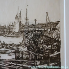 Load image into Gallery viewer, SCOTTISH ART. Sir Muirhead Bone (1876 - 1953). Autumn Breeze, Lowestoft. Pencil signed etching. Dated 1934
