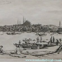 Load image into Gallery viewer, Sir Muirhead Bone (1876 - 1953). Drypoint Etching of CONSTANTINOPLE (1934). Pencil signed
