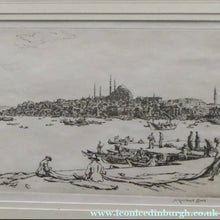 Load image into Gallery viewer, Sir Muirhead Bone (1876 - 1953). Drypoint Etching of CONSTANTINOPLE (1934). Pencil signed
