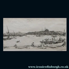 Load image into Gallery viewer, SCOTTISH ART. Sir Muirhead Bone (1876 - 1953). Drypoint Etching of CONSTANTINOPLE (1934). Pencil signed
