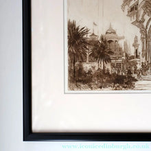 Load image into Gallery viewer, SCOTTISH ART. Sir Muirhead Bone (1876 - 1953). Glasgow International Exhibition 1901. Entrance from the Piazza (The Industrial Hall). Signed in the plate
