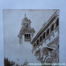Load image into Gallery viewer, SCOTTISH ART. Sir Muirhead Bone (1876 - 1953). Glasgow International Exhibition 1901. Entrance from the Piazza (The Industrial Hall). Signed in the plate
