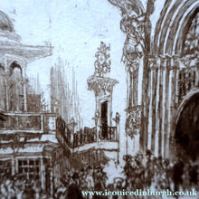 Load image into Gallery viewer, SCOTTISH ART. Sir Muirhead Bone (1876 - 1953). Glasgow International Exhibition 1901. Entrance from the Piazza (The Industrial Hall). Signed in the plate
