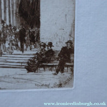 Load image into Gallery viewer, SCOTTISH ART. Sir Muirhead Bone (1876 - 1953). Glasgow International Exhibition 1901. Entrance from the Piazza (The Industrial Hall). Signed in the plate
