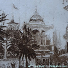 Load image into Gallery viewer, SCOTTISH ART. Sir Muirhead Bone (1876 - 1953). Glasgow International Exhibition 1901. Entrance from the Piazza (The Industrial Hall). Signed in the plate
