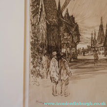 Load image into Gallery viewer, SCOTTISH ART. Sir Muirhead Bone (1876 - 1953). Glasgow International Exhibition 1901. Evening in Little Russia. Signed in the plate
