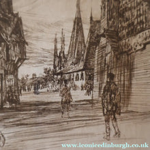 Load image into Gallery viewer, SCOTTISH ART. Sir Muirhead Bone (1876 - 1953). Glasgow International Exhibition 1901. Evening in Little Russia. Signed in the plate
