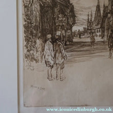 Load image into Gallery viewer, SCOTTISH ART. Sir Muirhead Bone (1876 - 1953). Glasgow International Exhibition 1901. Evening in Little Russia. Signed in the plate
