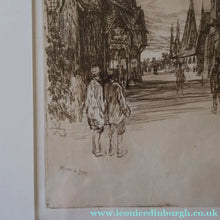 Load image into Gallery viewer, SCOTTISH ART. Sir Muirhead Bone (1876 - 1953). Glasgow International Exhibition 1901. Evening in Little Russia. Signed in the plate

