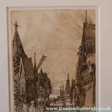 Load image into Gallery viewer, SCOTTISH ART. Sir Muirhead Bone (1876 - 1953). Glasgow International Exhibition 1901. Evening in Little Russia. Signed in the plate
