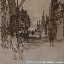 Load image into Gallery viewer, SCOTTISH ART. Sir Muirhead Bone (1876 - 1953). Glasgow International Exhibition 1901. Evening in Little Russia. Signed in the plate
