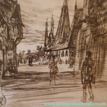 Load image into Gallery viewer, SCOTTISH ART. Sir Muirhead Bone (1876 - 1953). Glasgow International Exhibition 1901. Evening in Little Russia. Signed in the plate
