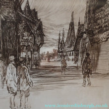 Load image into Gallery viewer, SCOTTISH ART. Sir Muirhead Bone (1876 - 1953). Glasgow International Exhibition 1901. Evening in Little Russia. Signed in the plate
