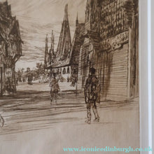 Load image into Gallery viewer, SCOTTISH ART. Sir Muirhead Bone (1876 - 1953). Glasgow International Exhibition 1901. Evening in Little Russia. Signed in the plate
