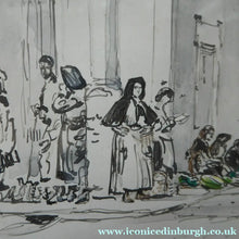 Load image into Gallery viewer, Muirhead Bone Spanish Drawing The Marketplace at Oviedo
