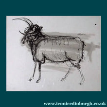 Load image into Gallery viewer, SCOTTISH ART: Sir Robin Philipson (1916 - 1992)  Study of a Ram.  Pen, ink &amp; wash on paper. Signed
