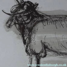 Load image into Gallery viewer, Scottish Art for Sale Robin Philipson Pen and Ink Drawing of a Ram
