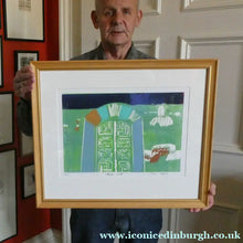 Load image into Gallery viewer, Thora Clyne 1980s Colour Woodcut of a Landscape in Serbia
