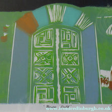 Load image into Gallery viewer, Thora Clyne 1980s Colour Woodcut of a Landscape in Serbia
