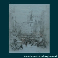 Load image into Gallery viewer, SCOTTISH ART. William Walcot (1874 - 1943). Drypoint Etching "Ludgate Hill, London". Signed (1921)
