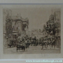 Load image into Gallery viewer, SCOTTISH ART. William Walcot (1874 - 1943). Etching of Covent Garden and the Royal Opera House, 1915. Pencil Signed
