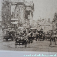 Load image into Gallery viewer, SCOTTISH ART. William Walcot (1874 - 1943). Etching of Covent Garden and the Royal Opera House, 1915. Pencil Signed
