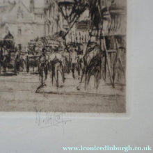 Load image into Gallery viewer, SCOTTISH ART. William Walcot (1874 - 1943). Etching of Covent Garden and the Royal Opera House, 1915. Pencil Signed
