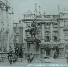 Load image into Gallery viewer, SCOTTISH ART. William Walcot (1874 - 1943) Parliament Square, Edinburgh. Pencil Signed
