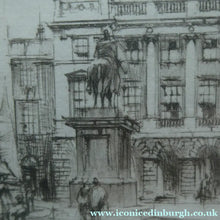 Load image into Gallery viewer, SCOTTISH ART. William Walcot (1874 - 1943) Parliament Square, Edinburgh. Pencil Signed
