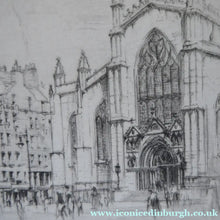 Load image into Gallery viewer, William Walcot St Giles Cathedral Edinburgh Etching Signed
