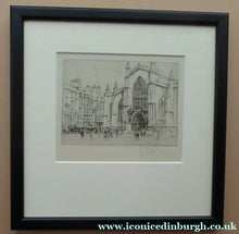 Load image into Gallery viewer, William Walcot St Giles Cathedral Edinburgh Etching Signed
