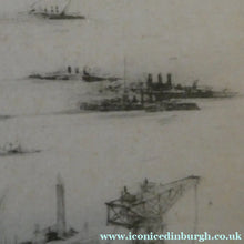 Load image into Gallery viewer, SCOTTISH ART. William Walcot (1874 - 1943). WWI Etching of the Forth Rail Bridge and Rosyth Docks; c 1918
