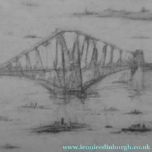 Load image into Gallery viewer, SCOTTISH ART. William Walcot (1874 - 1943). WWI Etching of the Forth Rail Bridge and Rosyth Docks; c 1918
